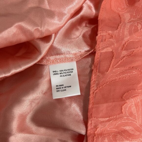 Alex Marie Dress Coral Peach Floral Fit And Flare Size 10 Long Sleeve NWT $158 - Picture 11 of 13